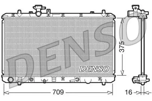Радиатор системы охлаждения двигателя DENSO DRM47024