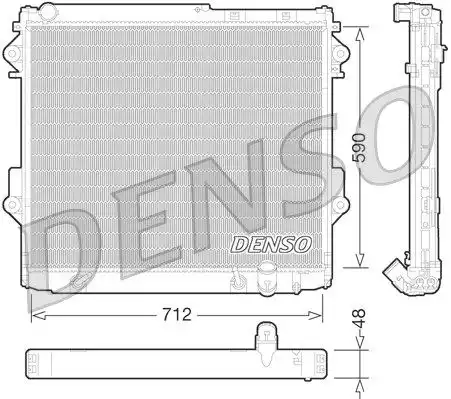 Радиатор системы охлаждения двигателя DENSO DRM50075