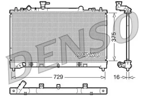 Радиатор системы охлаждения двигателя DENSO DRM44022