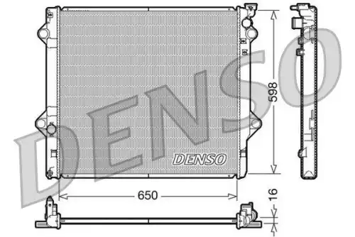 Радиатор системы охлаждения двигателя DENSO DRM50048