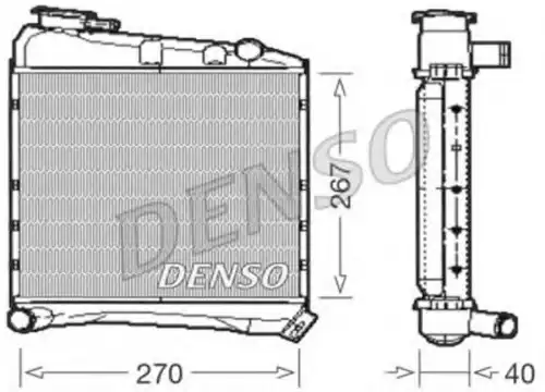 Радиатор системы охлаждения двигателя DENSO DRM03020