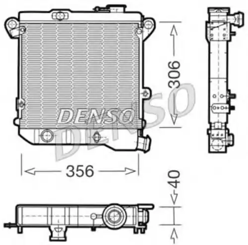 Радиатор системы охлаждения двигателя DENSO DRM04001