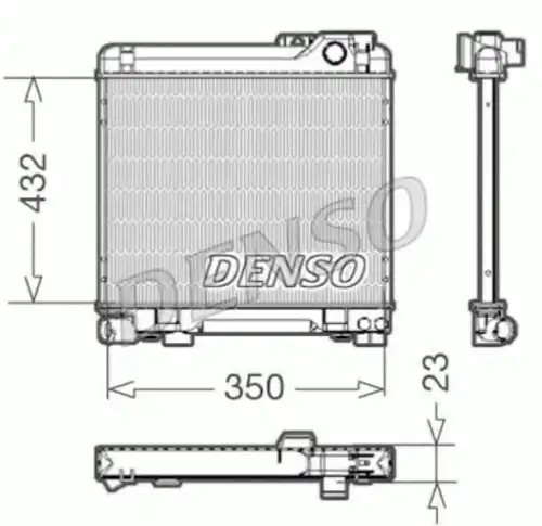 Радиатор системы охлаждения двигателя DENSO DRM05013