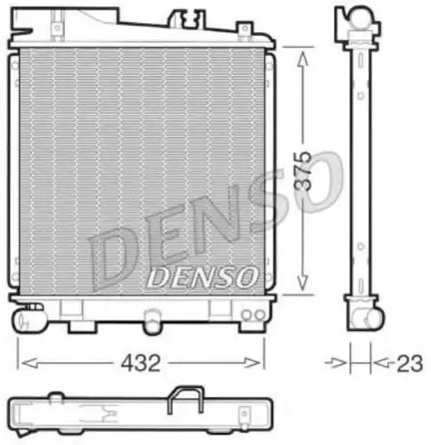 Радиатор системы охлаждения двигателя DENSO DRM05029