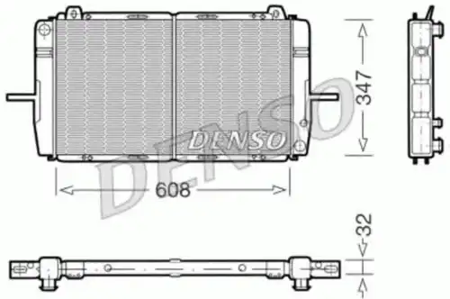 Радиатор системы охлаждения двигателя DENSO DRM10080