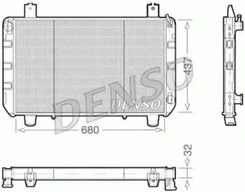 Радиатор системы охлаждения двигателя DENSO DRM10095