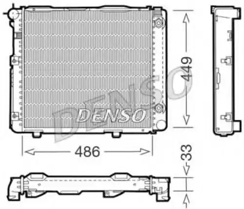 Радиатор системы охлаждения двигателя DENSO DRM17067