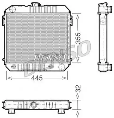 Радиатор системы охлаждения двигателя DENSO DRM20002