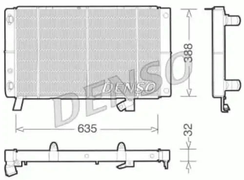 Радиатор системы охлаждения двигателя DENSO DRM21074