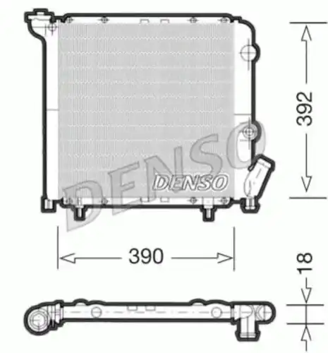 Радиатор системы охлаждения двигателя DENSO DRM23029