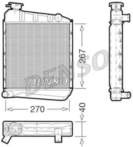 Радиатор системы охлаждения двигателя DENSO DRM24030