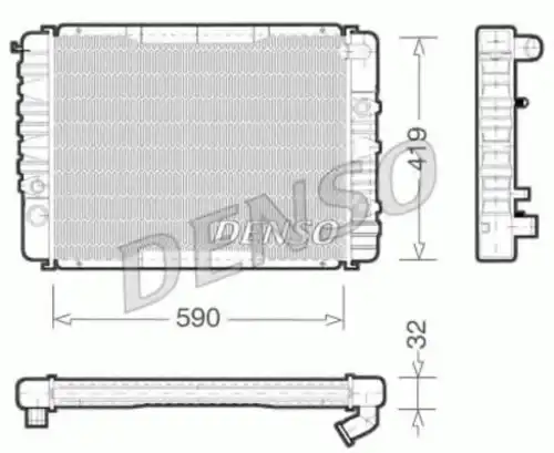 Радиатор системы охлаждения двигателя DENSO DRM33003