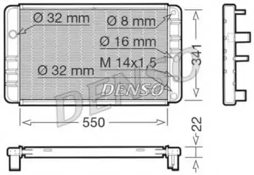 Радиатор системы охлаждения двигателя DENSO DRM33013