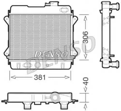 Радиатор системы охлаждения двигателя DENSO DRM34001