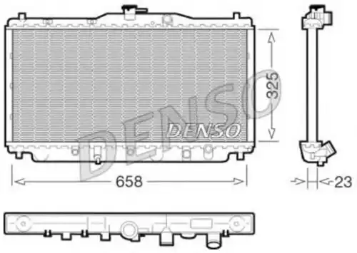 Радиатор системы охлаждения двигателя DENSO DRM40001