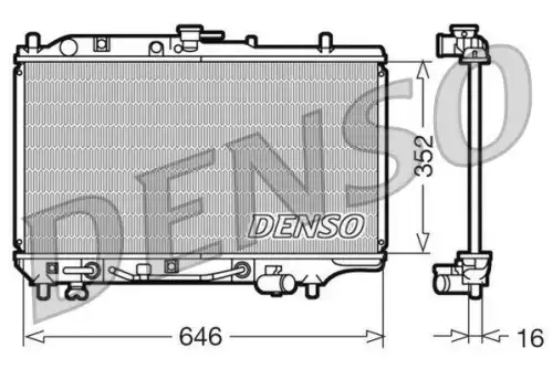 Радиатор системы охлаждения двигателя DENSO DRM44005