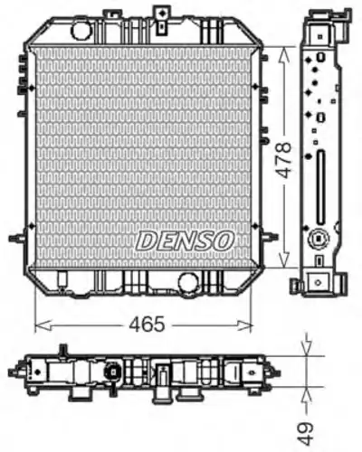 Радиатор системы охлаждения двигателя DENSO DRM45200