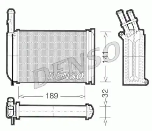 Радиатор печки DENSO DRR10001