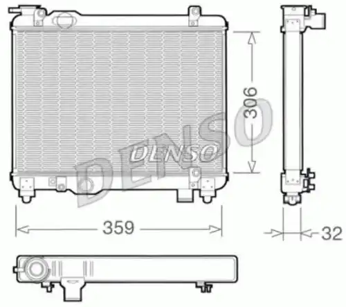 Радиатор системы охлаждения двигателя DENSO DRM09082
