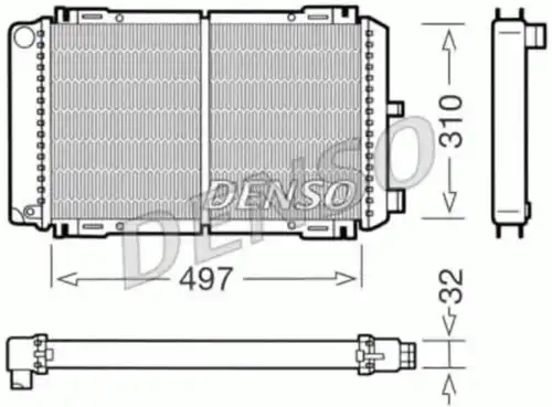 Радиатор системы охлаждения двигателя DENSO DRM10031