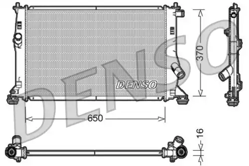 Радиатор системы охлаждения двигателя DENSO DRM10076