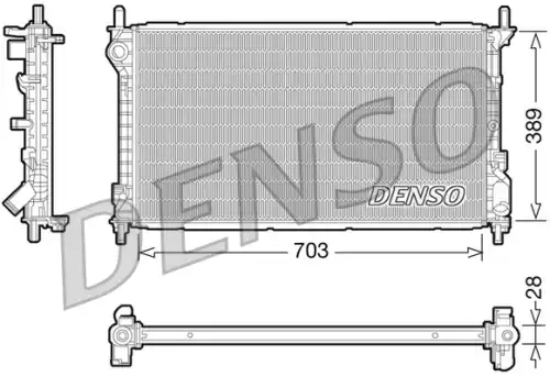 Радиатор системы охлаждения двигателя DENSO DRM10109