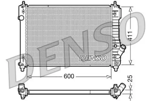 Радиатор системы охлаждения двигателя DENSO DRM15004