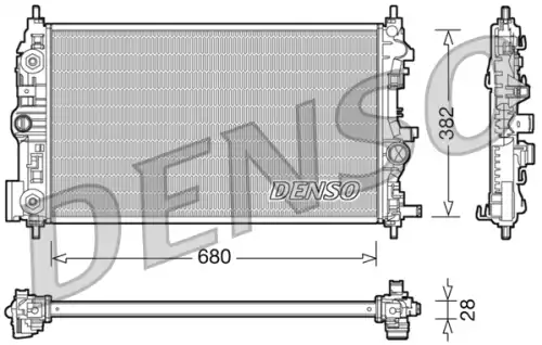 Радиатор системы охлаждения двигателя DENSO DRM20079