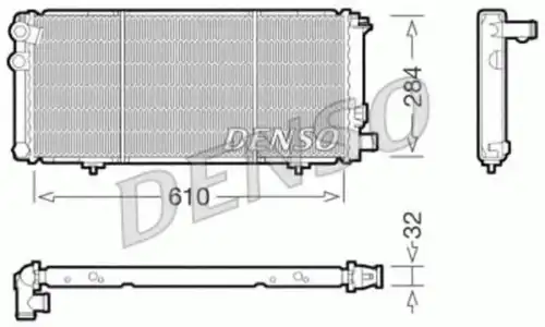 Радиатор системы охлаждения двигателя DENSO DRM21010