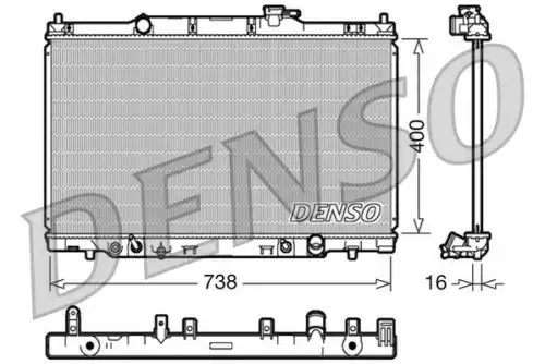 Радиатор системы охлаждения двигателя DENSO DRM40013