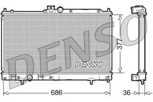 Радиатор системы охлаждения двигателя DENSO DRM45022