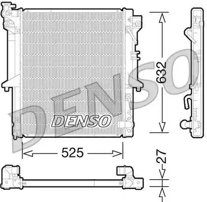 Радиатор системы охлаждения двигателя DENSO DRM45035