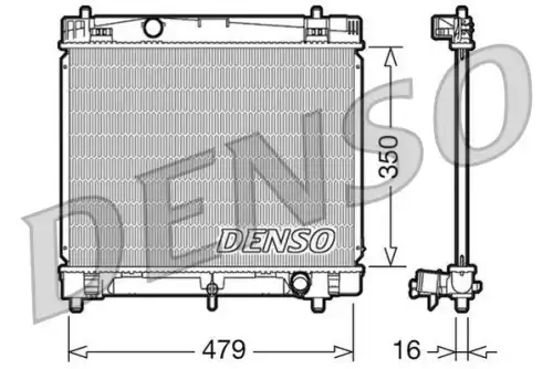 Радиатор системы охлаждения двигателя DENSO DRM50008