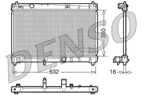 Радиатор системы охлаждения двигателя DENSO DRM50009