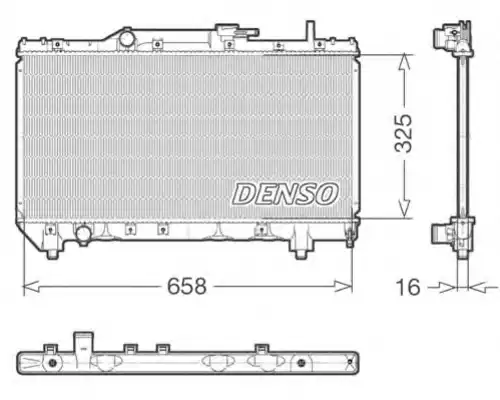 Радиатор системы охлаждения двигателя DENSO DRM50028