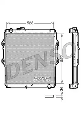 Радиатор системы охлаждения двигателя DENSO DRM50037