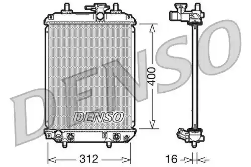 Радиатор системы охлаждения двигателя DENSO DRM50050