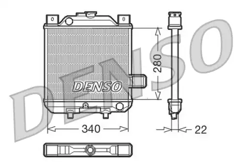 Радиатор системы охлаждения двигателя DENSO DRM99006