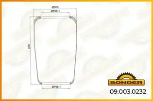 Пневмоподушка SONDER 090030232
