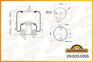 Пневмоподушка SONDER 090030355