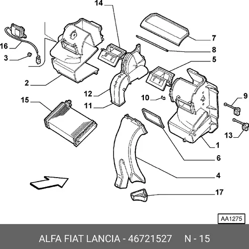 Радиатор печки FIAT 46721527