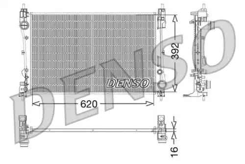 Радиатор системы охлаждения двигателя DENSO DRM09115