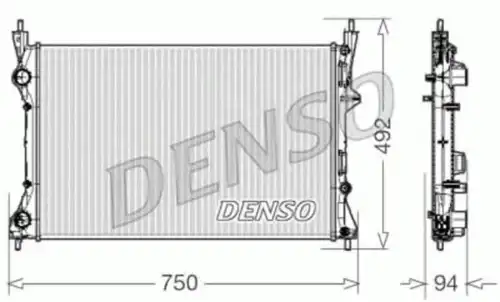 Радиатор системы охлаждения двигателя DENSO DRM09171