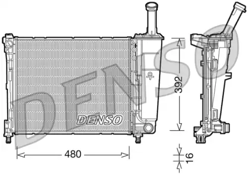 Радиатор системы охлаждения двигателя DENSO DRM13016