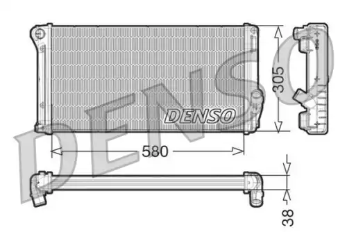 Радиатор системы охлаждения двигателя DENSO DRM13020