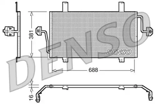 Радиатор кондиционера (конденсатор) DENSO DCN23016