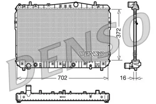 Радиатор системы охлаждения двигателя DENSO DRM15002