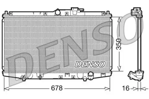 Радиатор системы охлаждения двигателя DENSO DRM40021
