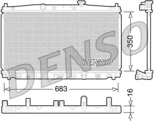Радиатор системы охлаждения двигателя DENSO DRM40032
