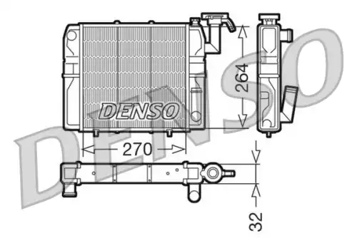 Радиатор системы охлаждения двигателя DENSO DRM99002